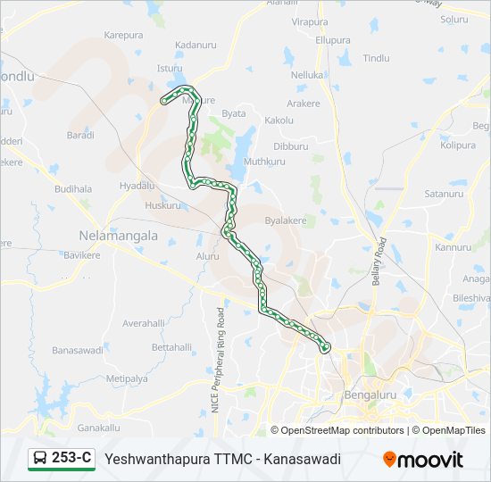 253-C Bus Line Map