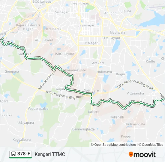 378-F Bus Line Map
