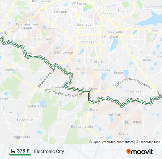 378-F Bus Line Map