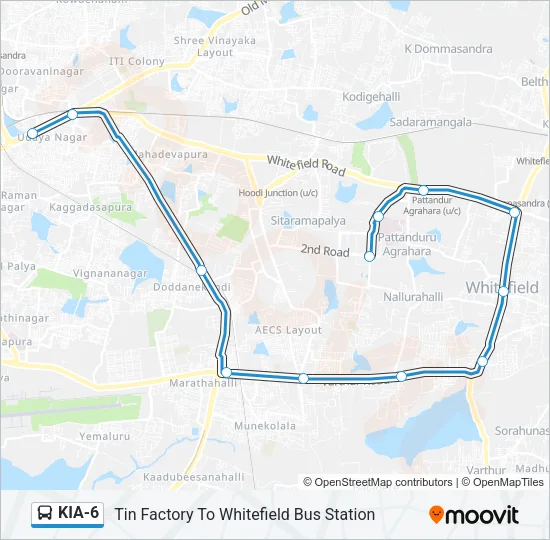 KIA-6 Bus Line Map