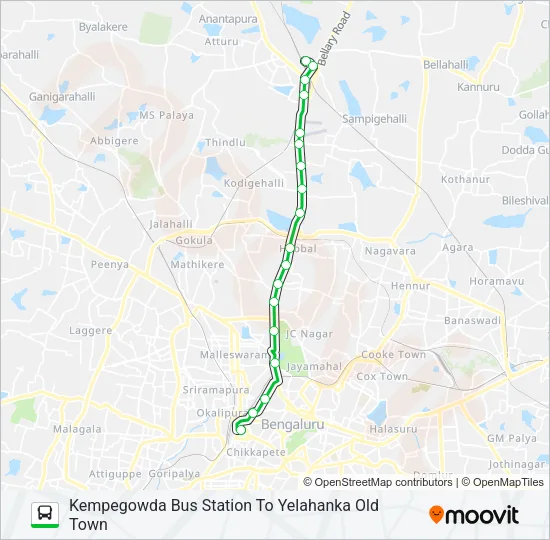KBS-YHKOT Bus Line Map