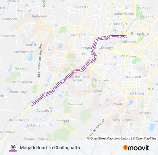 PURPLE Metro Line Map