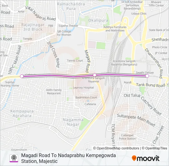 PURPLE Metro Line Map