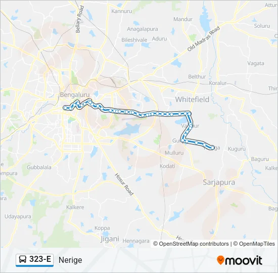 323-E Bus Line Map