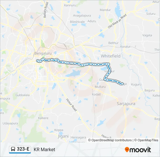 323-E Bus Line Map