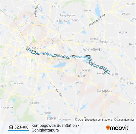 323-AK Bus Line Map