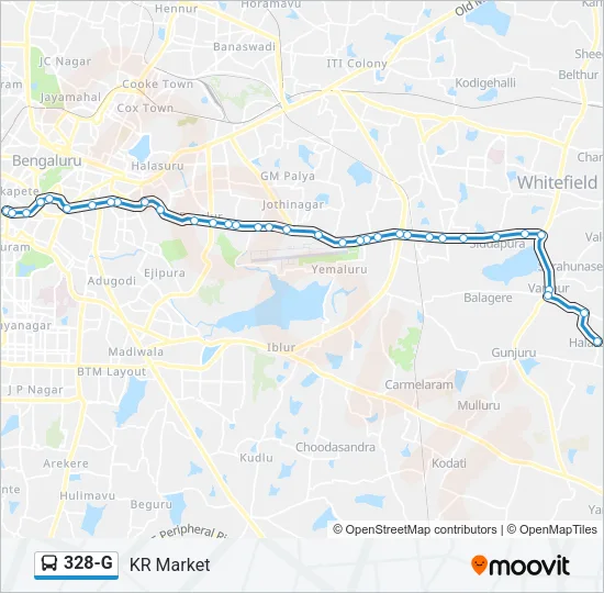 328-G Bus Line Map