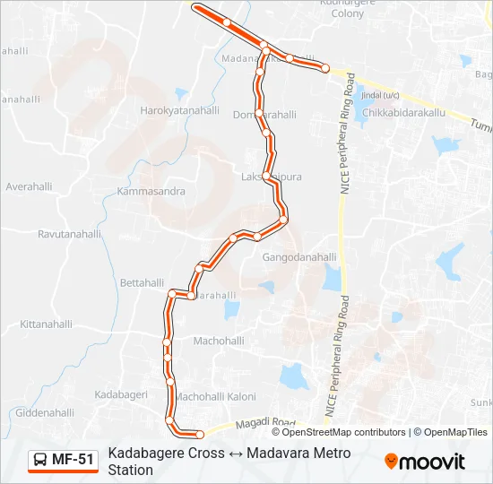 MF-51 Bus Line Map