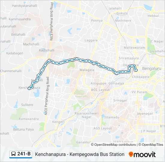 241-B Bus Line Map