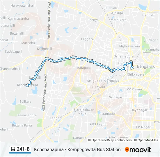 241-B Bus Line Map