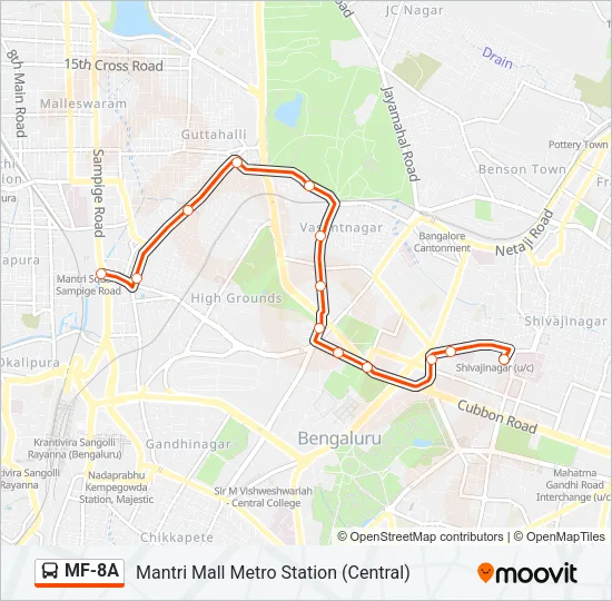 MF-8A Bus Line Map