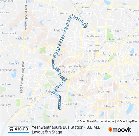 410-FB Bus Line Map