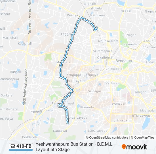 410-FB Bus Line Map