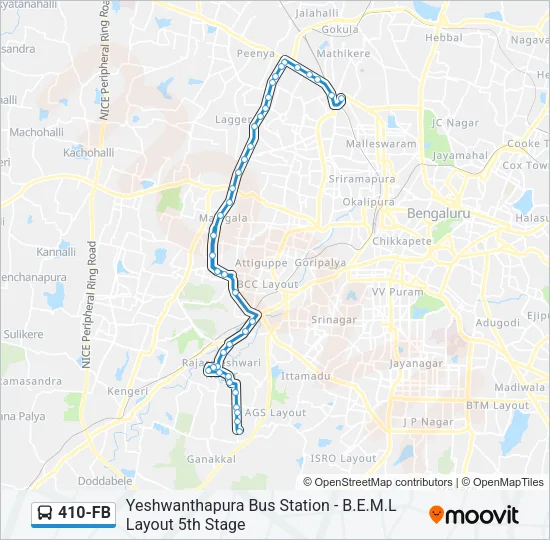 410-FB Bus Line Map