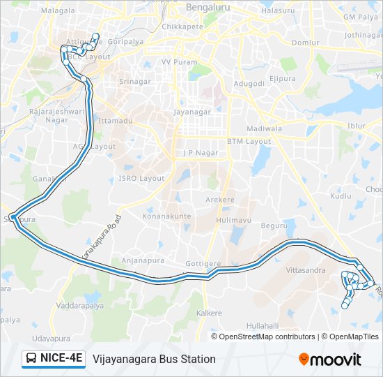 NICE-4E Bus Line Map