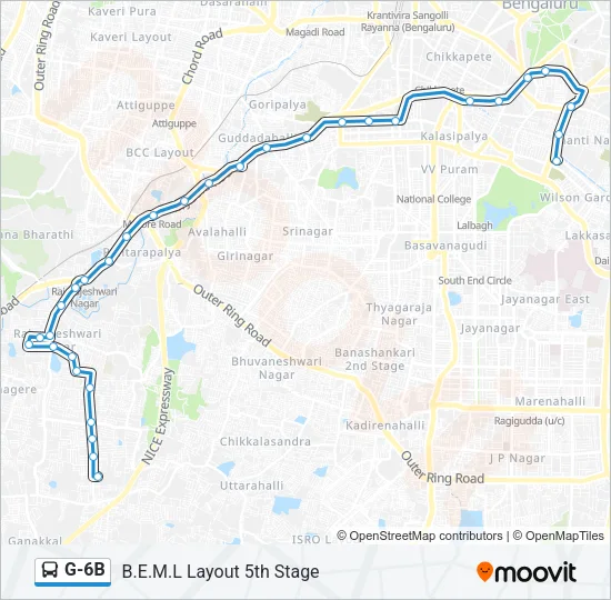 G-6B Bus Line Map