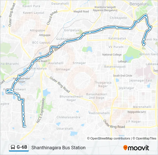 G-6B Bus Line Map