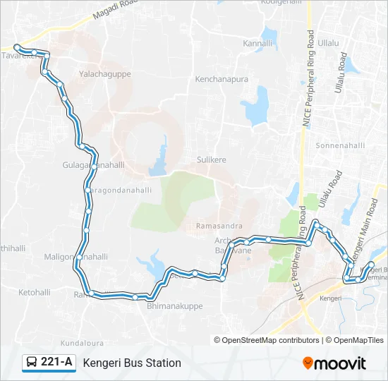 221-A Bus Line Map