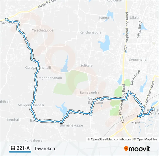 221-A Bus Line Map