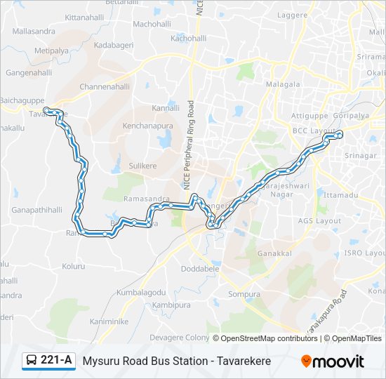 221-A Bus Line Map