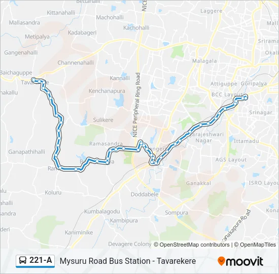 221-A Bus Line Map