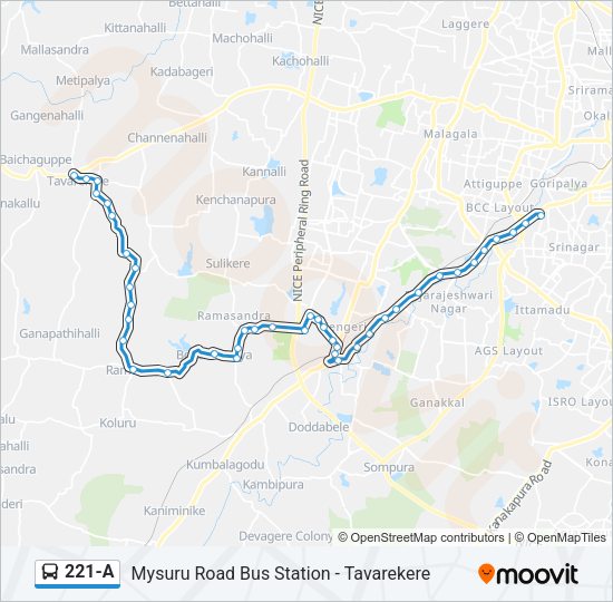 221-A Bus Line Map