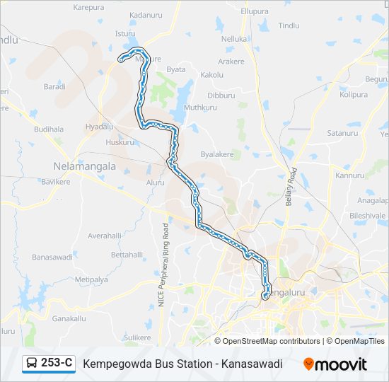 253-C Bus Line Map