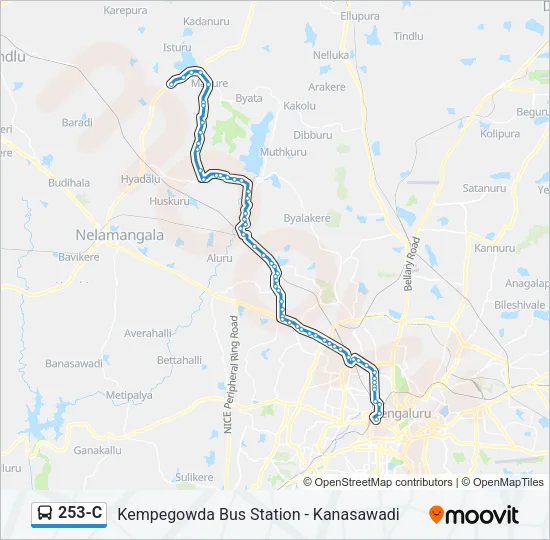 253-C Bus Line Map