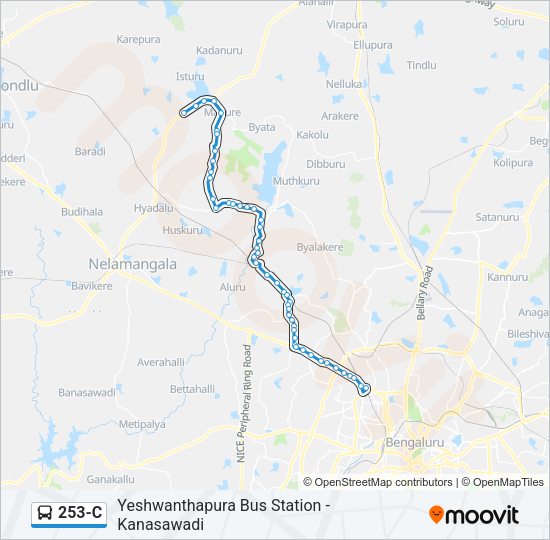 253-C Bus Line Map