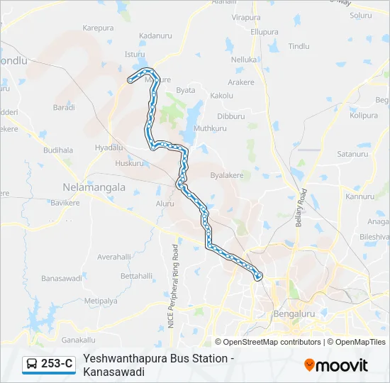 253-C Bus Line Map