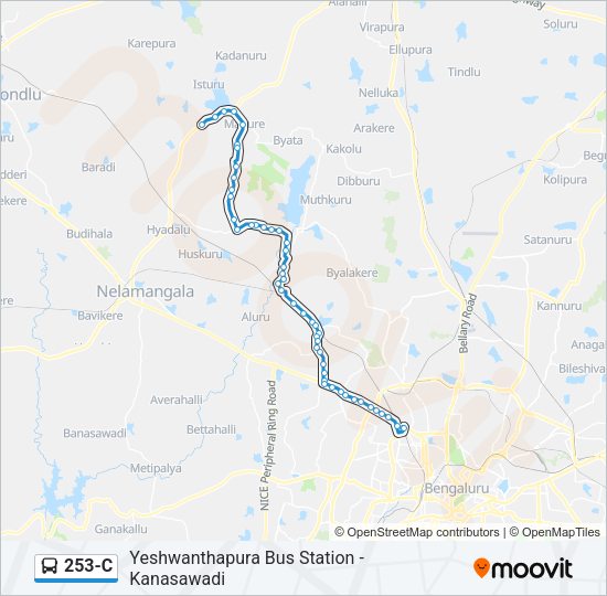 253-C Bus Line Map