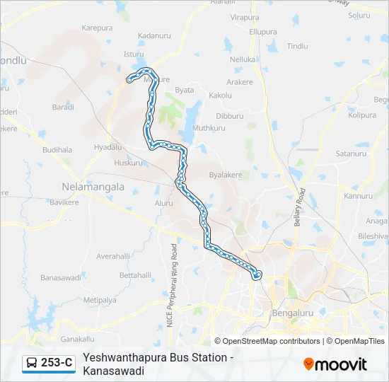 253-C Bus Line Map