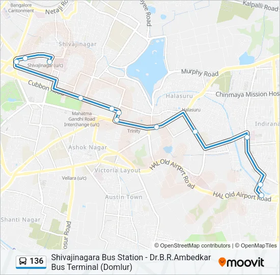 136 Bus Line Map