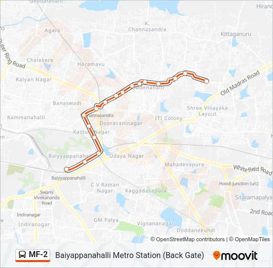 MF-2 Bus Line Map