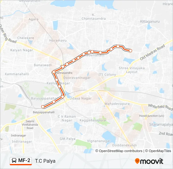 MF-2 Bus Line Map