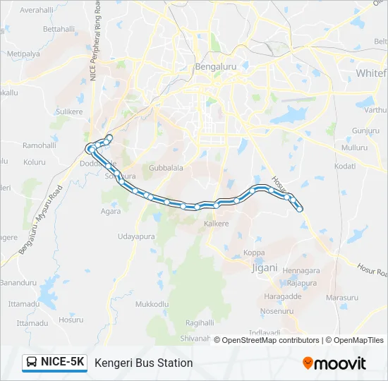 NICE-5K Bus Line Map
