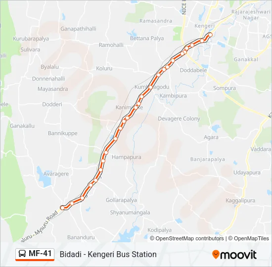 MF-41 Bus Line Map