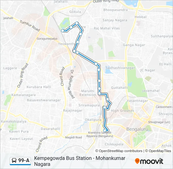 99-A Bus Line Map