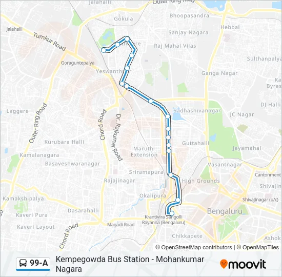 99-A Bus Line Map