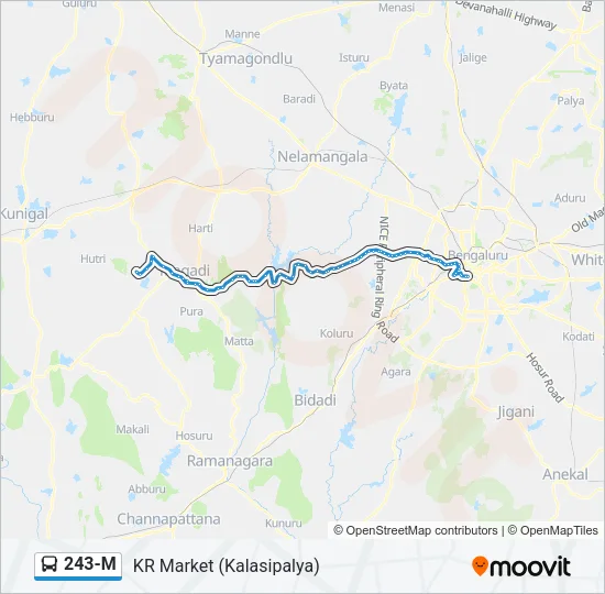243-M Bus Line Map