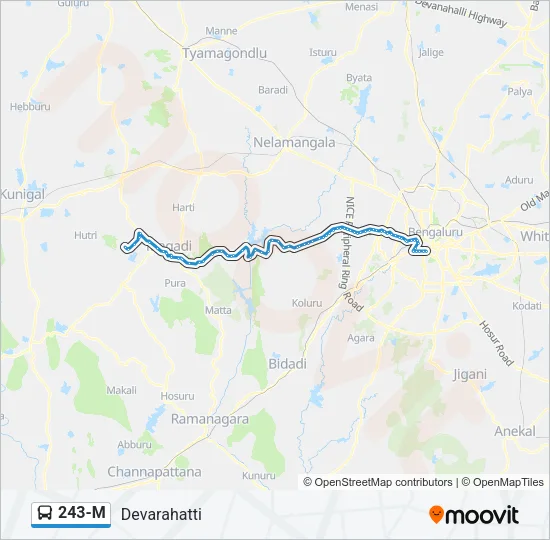 243-M Bus Line Map