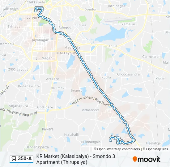 350-A Bus Line Map