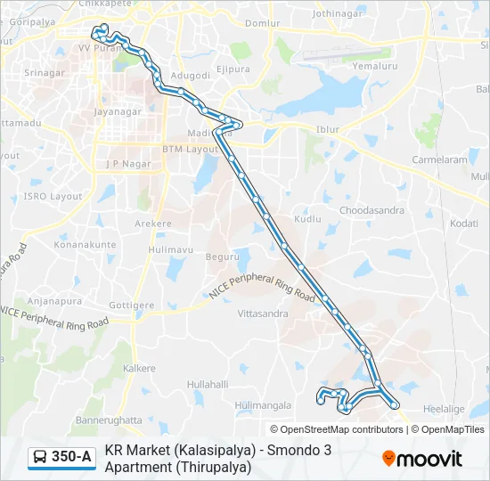 350-A Bus Line Map
