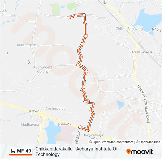 MF-49 Bus Line Map