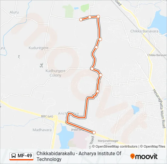 MF-49 Bus Line Map