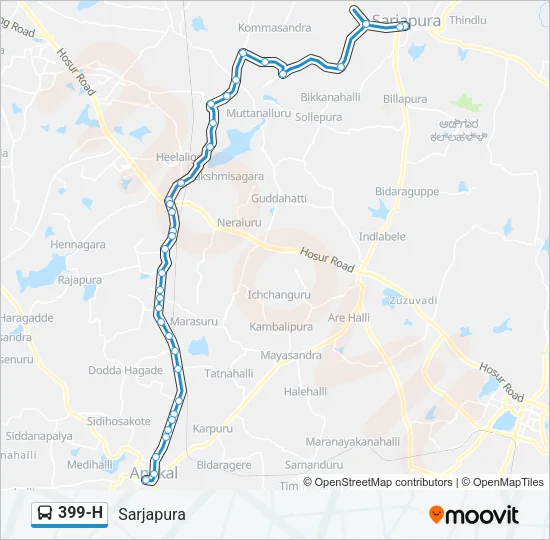 399-H Bus Line Map