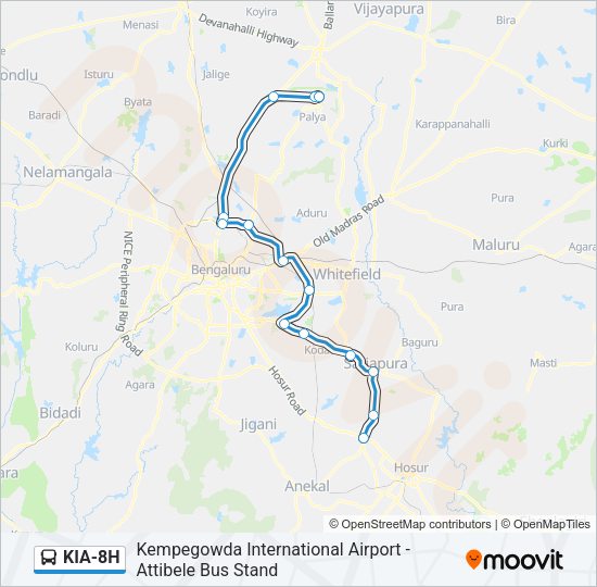 KIA-8H Bus Line Map