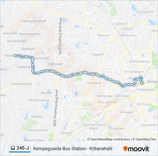 245-J Bus Line Map