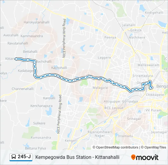 245-J Bus Line Map