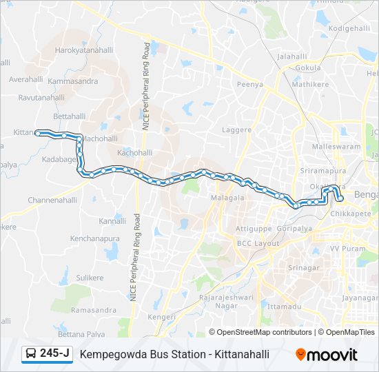 245-J Bus Line Map